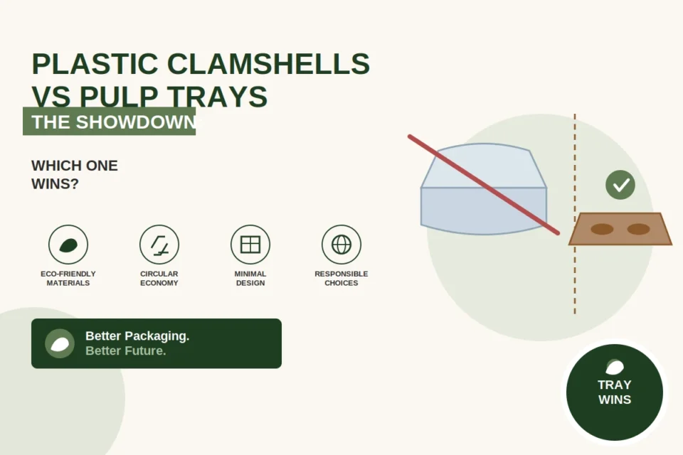 Plastic Clamshells vs Moulded Pulp Trays