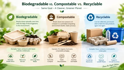 Biodegradable vs. Compostable vs. Recyclable — What Does Eco-Friendly Packaging Actually Mean?