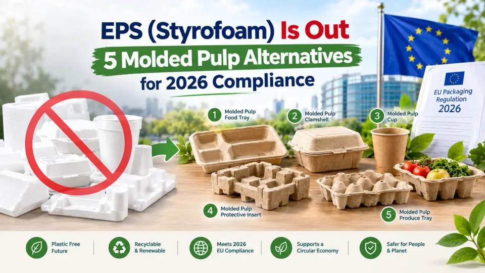 EPS (Styrofoam) Is Out: 5 Molded Pulp Alternatives That Pass 2026 Compliance